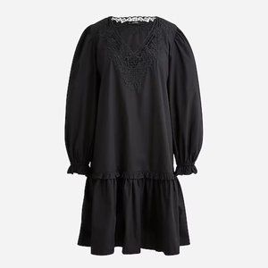 J. Crew V-neck mini dress with eyelet trim XL
